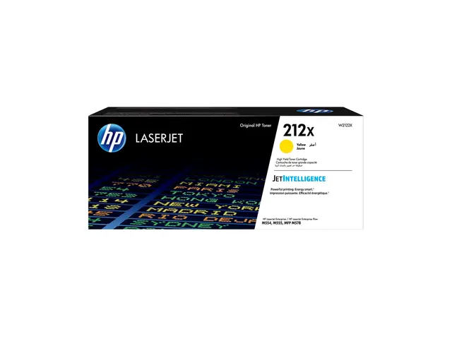 HP 212X - Høy ytelse gul original LaserJet tonerpatron (W2122X) fo...