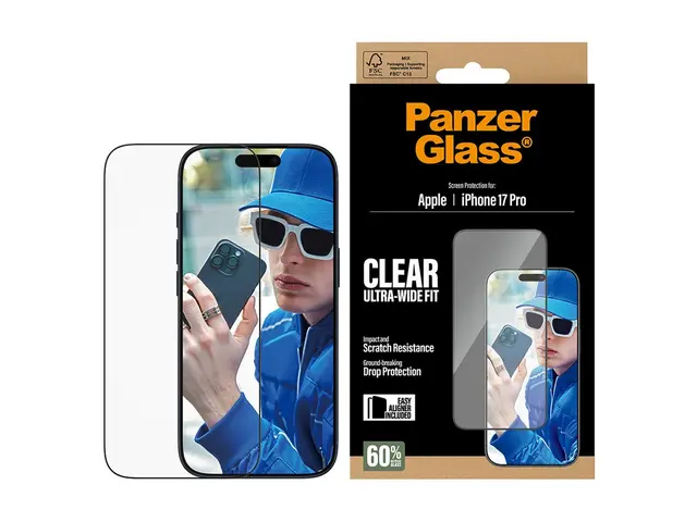 PanzerGlass - Skjermbeskyttelse for mobiltelefon ultravid passform...