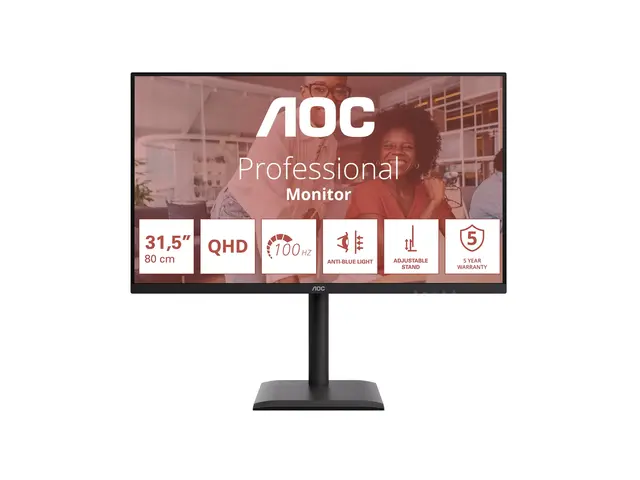 AOC Q32E4U - E4 Series LED-skjerm 32" (31.5" synlig) 2560 x 1440 Q...