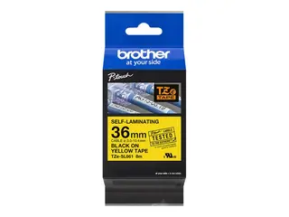 Brother TZe-SL661 - Selv-adhesiv - svart på gult Rull (3,6 cm x 8 m) 1 kassett(er) laminert teip - for P-Touch PT-D800W