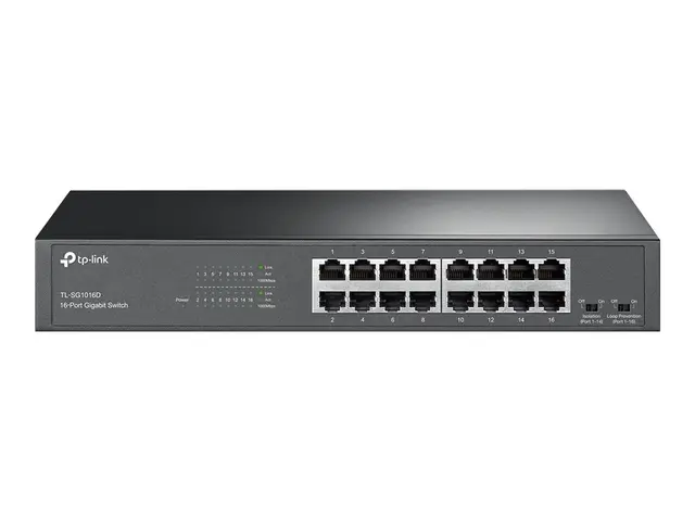 TP-Link TL-SG1016D 16-Port Gigabit Switch - Switch - ikke-styrt - ...