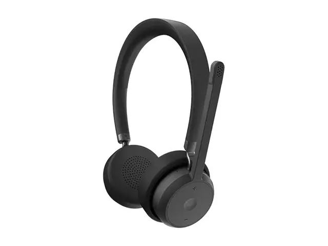 Lenovo - Hodesett on-ear Bluetooth trådløs USB-A via Bluetooth-ada...