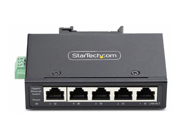 StarTech.com 5-Port Unmanaged Industrial Ethernet Switch - IP30 TA...
