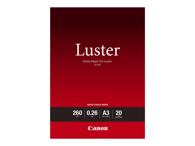 Canon Photo Paper Pro Luster LU-101 - Glans - 260 mikroner - A3 (2...
