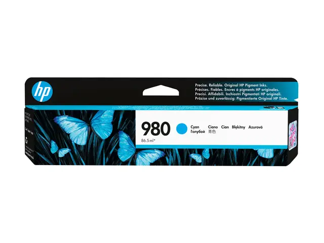 HP 980 - 86.5 ml - cyan - original - blekkpatron - for Officejet E...