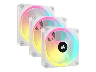 CORSAIR iCUE LINK QX120 RGB - Kabinettvifte med temperatursensor - 120 mm - hvit (en pakke 3)