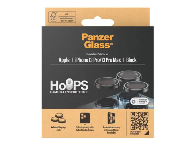 PanzerGlass - Linsebeskytter for mobiltelefon svart Apple iPhone 1...