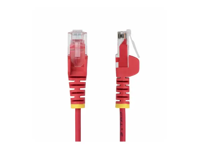 StarTech.com 15m Red Slim CAT6 Ethernet Cable, Snagless, 28AWG, LS...
