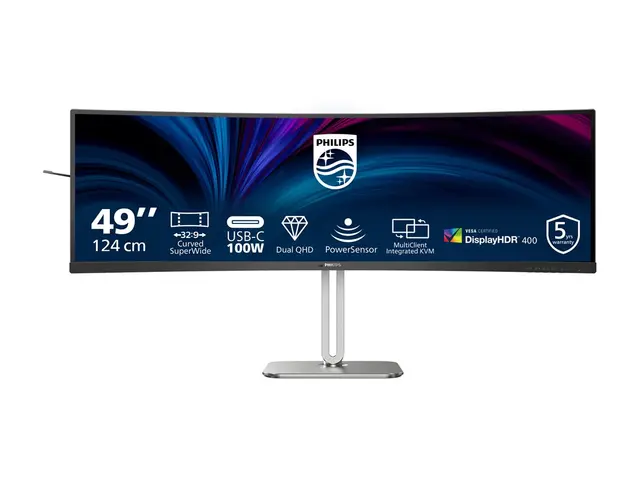Philips 49B2U5900C - LED-skjerm kurvet 49" (48.8" synlig) 5120 x 1...