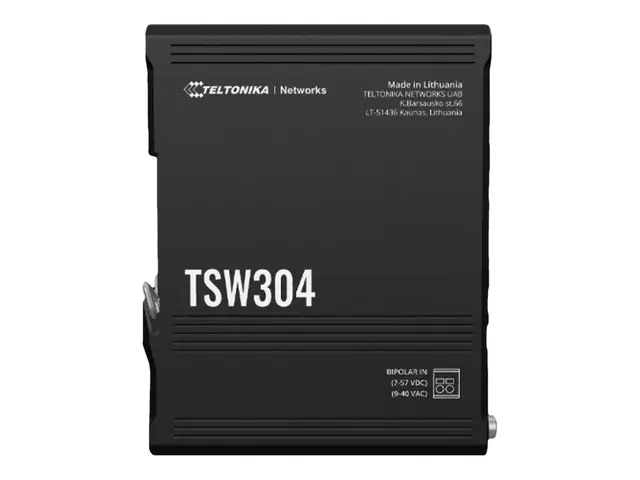 Teltonika TSW304 - Switch 4 x 10/100/1000 DIN-skinnemonterbar Pass...