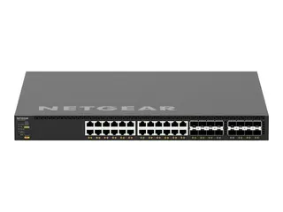 NETGEAR AV Line M4350-24X8F8V - Switch - L3 Styrt - 24 x 100/1000/2.5G/5G/10GBase-T (PoE++) + 8 x 10Gb Ethernet SFP+ + 8 x 25 Gigabit SFP28 - front til bakside-luftflyt - rackmonterbar - PoE++ (290 W)