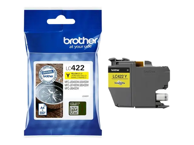 Brother LC422Y - Gul original blekkpatron for MFC-J5340DW, MFC-J53...