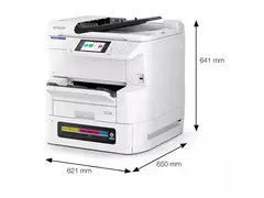 Epson WorkForce Pro EM-C8100RDWF Multifunksjonsskriver - farge - ink-jet - A3 (medie) - opp til 22 spm (kopiering) - opp til 25 spm (trykking) - 335 ark - 33.6 kbps - USB 2.0, Gigabit LAN, Wi-Fi(ac)