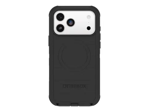 OtterBox Defender Series Pro - Baksidedeksel for mobiltelefon robust - MagSafe-samsvar - polykarbonat, termoplastisk elastomer (TPE), silikon, minneskumplast - svart - for Apple iPhone 17 Pro Max