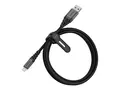 OtterBox Premium - Lightning-kabel USB hann til Lightning hann - 1 m - m&#248;rk askesvart