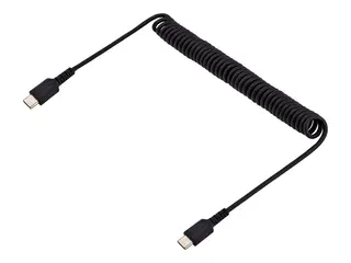 STARTECH.COM 3ft 1m USB C Charging Cable Coiled Heavy Duty Fast Charge &amp; S