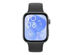 Huawei Watch Fit 3 - Aluminiumslegering smartklokke med stropp - fluorelastomer - h&#229;ndleddst&#248;rrelse: 130-210 mm - display 1.82&quot; - Bluetooth, Wi-Fi - 26 g - svart