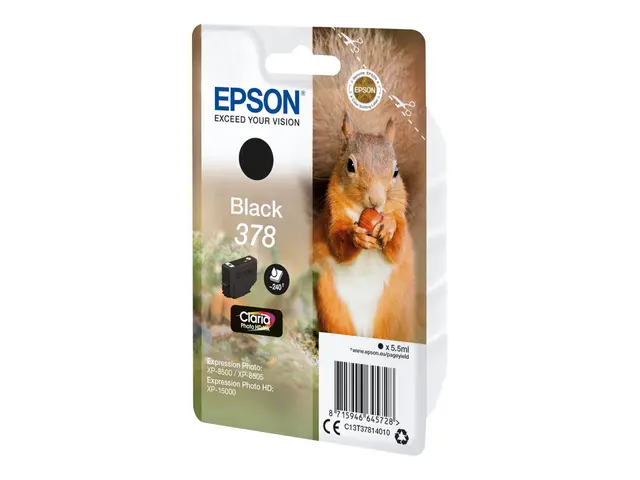 Epson 378 - 5.5 ml - svart - original - blister - blekkpatron - fo...