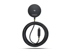 Startech - Trådløs ladepute - Qi 2.2, magnetisk, med USB-C forbundet kabel, MagSafe 25 watt - svart