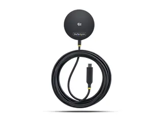 Startech - Trådløs ladepute - Qi 2.2, magnetisk, med USB-C forbundet kabel, MagSafe 25 watt - svart