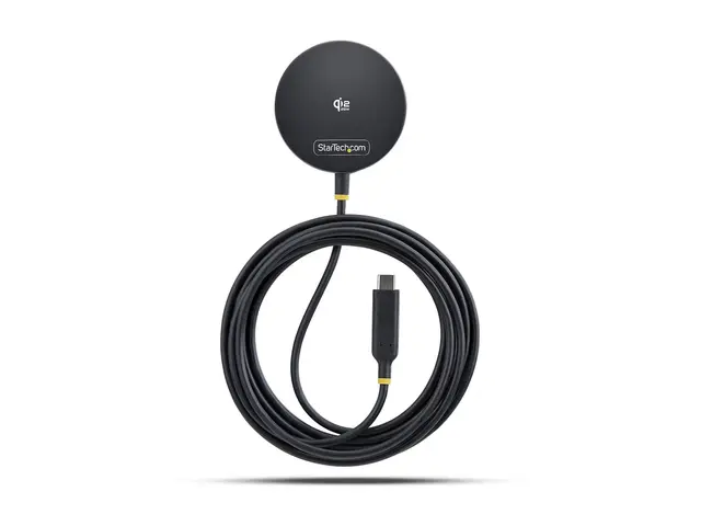 Startech - Trådløs ladepute - Qi 2.2, magnetisk, med USB-C forbund...
