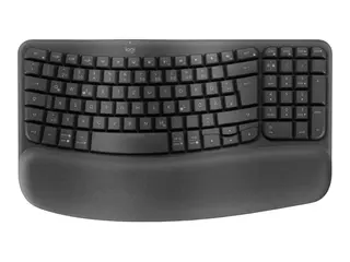 Logitech Ergo Series - Tastatur med polstret h&#229;ndleddst&#248;tte - tr&#229;dl&#248;s - Bluetooth LE - QWERTY - grafitt