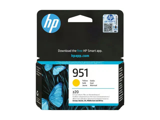 HP 951 - 8 ml - gul - original - blekkpatron - for Officejet Pro 2...