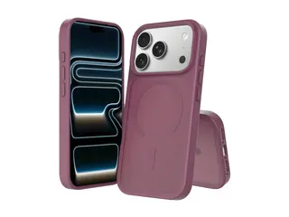 Screenor Icy - Beskyttende deksel for mobiltelefon MagSafe-samsvar - termoplast-polyuretan (TPU), akryl - vinrød - for Apple iPhone 17 Pro, 18 Pro