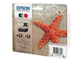 Epson 603XL Multipack - 4-pack - XL - svart, gul, cyan, magenta original - blære med RF/lyd-alarm - blekkpatron - for Expression Home XP-2150, 2155, 3150, 3155, 4150, 4155; WorkForce WF-2820, 2840, 2845, 2870