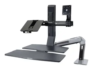 Ergotron WorkFit - Monteringskomponent (konverteringssett) for 2 LCD-skjermer / bærbar PC - svart - skjermstørrelse: inntil 24" - for P/N: 24-196-055, 33-340-200