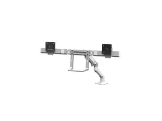 Ergotron HX - Monteringssett (håndtak, leddarm, 2 svingtapper, undermonterings c-klemme, hengselbue, utvidelse) Konstant kraftteknologi - for 2 LCD-skjermer - stål - hvit - skjermstørrelse: inntil 32" - skrivebordsmonterbar