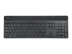 Targus EcoSmart - Tastatur - bærekraftig energiutvinning full size - bakteriedrepende middel - bakgrunnsbelyst - trådløs - Bluetooth 5.0 - QWERTY - Spansk - svart - recycled packaging