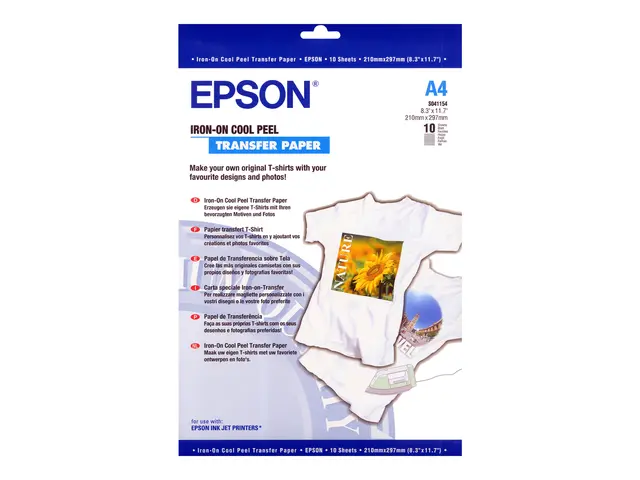 Epson Cool Peel T-Shirt - A4 (210 x 297 mm) 10 stk påstrykningsbil...