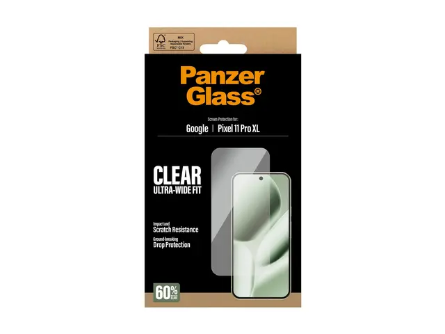 PanzerGlass - Skjermbeskyttelse for mobiltelefon - ultrabred passf...