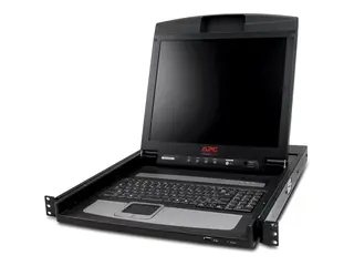 APC LCD Console - KVM-konsoll - 17" - kan monteres i rack 1280 x 1024 @ 75 Hz - svart - 1U - for P/N: SMTL2K2RM2UCL, SMTL2K2RM2UCLNC, SMTL3KRM2UCL, SMTL3KRM2UCLNC, SMX3000RMX93