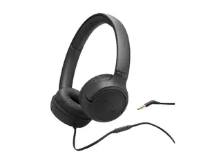 JBL TUNE 530 - Hodetelefoner med mikrofon on-ear - kablet - 3,5 mm jakk - svart