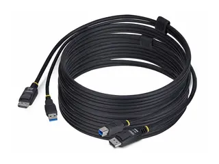 StarTech.com 10ft (3m) DisplayPort and USB 5Gbps KVM Cable Tastatur / video / musekabel (KVM) - DisplayPort, USB-type A (hann) til DisplayPort, USB Type B (hann) - 3 m - 4K 60Hz st&#248;tte, HDR10-st&#248;tte - svart