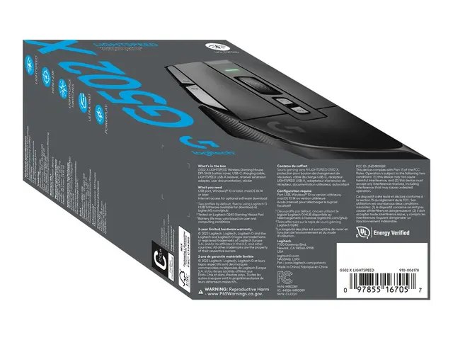 Logitech G G502 X LIGHTSPEED - Mus optisk 8 knapper trådløs 2.4 GH...