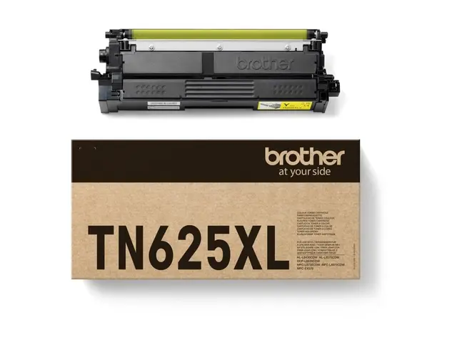 Brother TN625XLY - Høykapasitets gul original boks tonerpatron for...