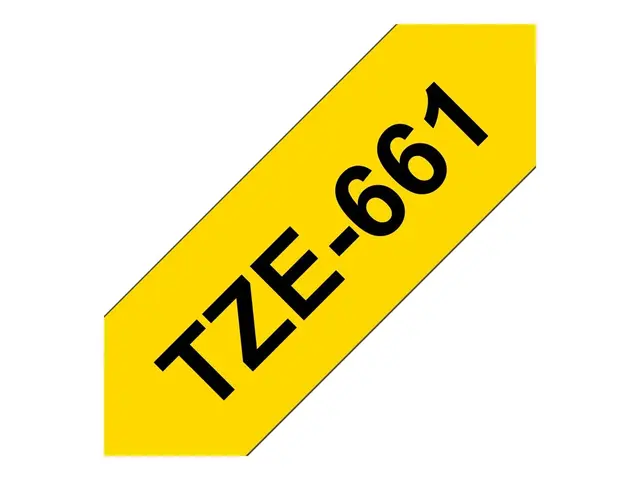 Brother TZe-661 - Selv-adhesiv svart på gult Rull (3,6 cm x 8 m) 1...