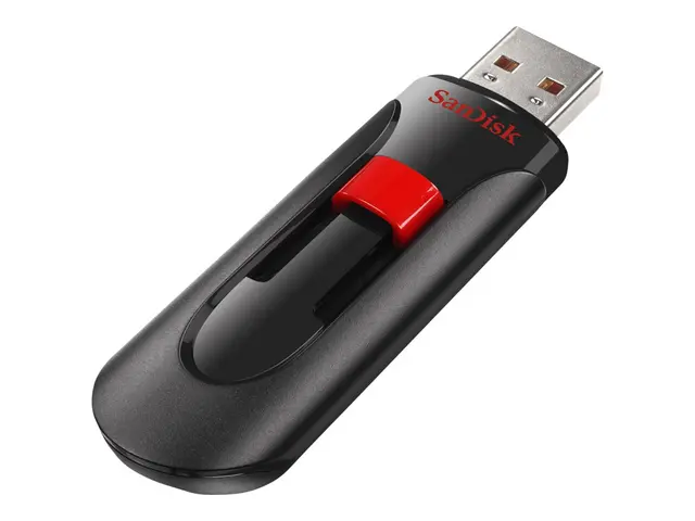 SanDisk Cruzer Glide - USB-flashstasjon - 32 GB - USB 2.0 - svart,...