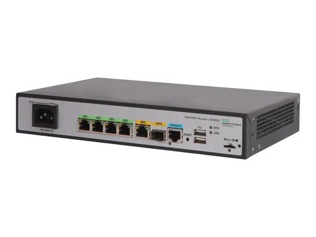 HPE MSR954 - Ruter 4-portssvitsj 1GbE rackmonterbar