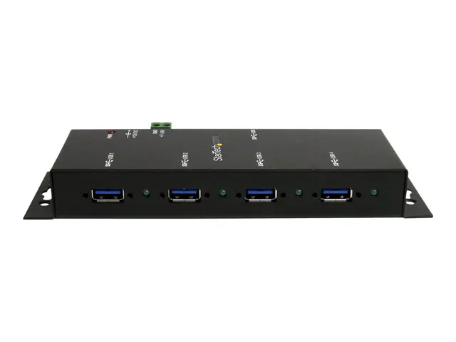 StarTech.com 4-Port USB 3.0 Hub - Metal Industrial USB-A Wall or D...