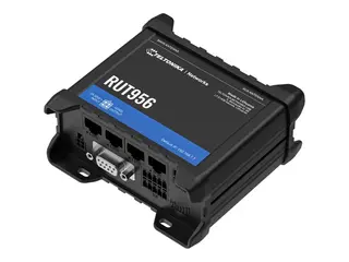 Teltonika RUT956 - Tr&#229;dl&#248;s ruter WWAN 3-portssvitsj - 4G, 2G, 3G - DIN-skinnemonterbar