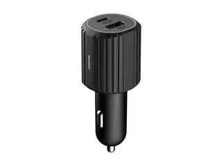 Unisynk - Bilstr&#248;madapter - 72 watt PD 2.0, PD 3.0 - 2 utgangskontakter (24 pin USB-C, USB-type A) - svart