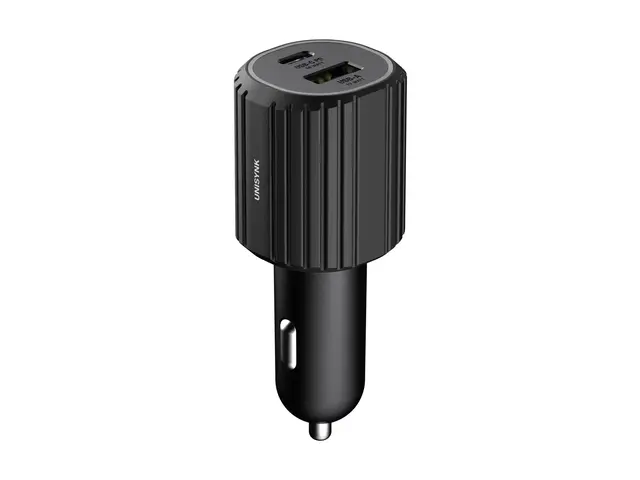 Unisynk - Bilstrømadapter 72 watt PD 2.0, 3.0 2 utgangskontakter (...