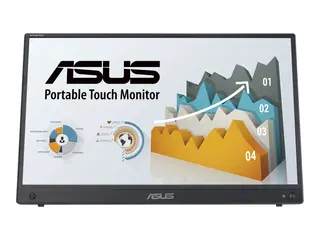 ASUS ZenScreen Touch MB16AMTR - Touch LED-skjerm - 16&quot; (15.6&quot; synlig) - portabel - ber&#248;ringsskjerm - 1920 x 1080 Full HD (1080p) @ 60 Hz - IPS - 250 cd/m&#178; - 700:1 - 5 ms - Mini HDMI, 2xUSB-C - h&#248;yttalere