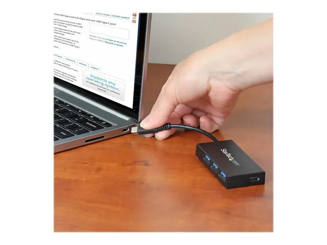StarTech.com 4-Port USB 3.0 Hub - Powered USB 3.1 Gen 1 Hub - USB-...