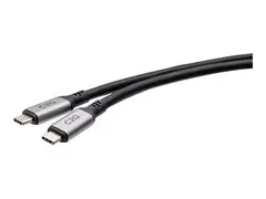 C2G - USB-kabel - USB-C (hann) til USB-C (hann) USB 2.0 / USB 3.2 / USB4 / Thunderbolt 3 - 30 V - 3 m - svart