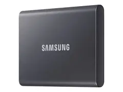 Samsung T7 MU-PC1T0T - SSD - kryptert - 1 TB ekstern (bærbar) - USB 3.2 Gen 2 (USB-C kontakt) - 256-bit AES - titangrå